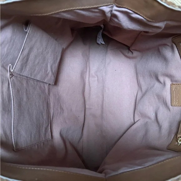 Quince Italian Leather Handwoven Tan Tote - Picture 8 of 9
